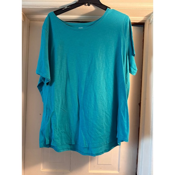 Sonoma Goods For Life Tops - Sonoma Goods For Life The Everyday Tee Womens 2X Teal Blue Short Sleeve T-Shirt